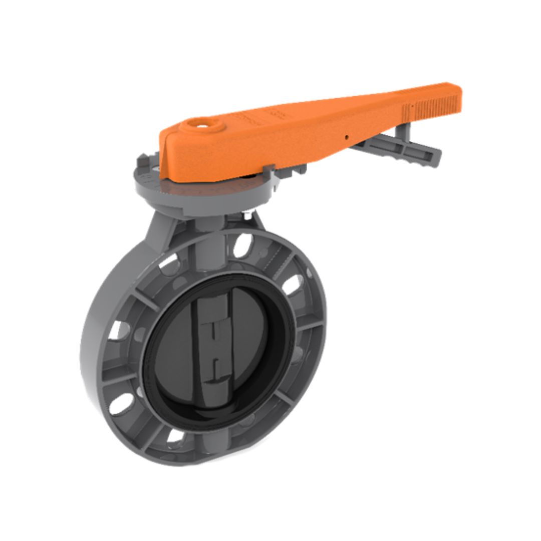 6Inc-Plastic-Wafer-Type-Butterfly-Valve