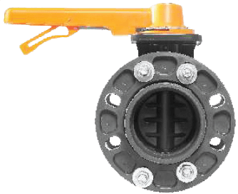 Plastic-Wafer-Type-Butterfly-Valve-Lever-Operated